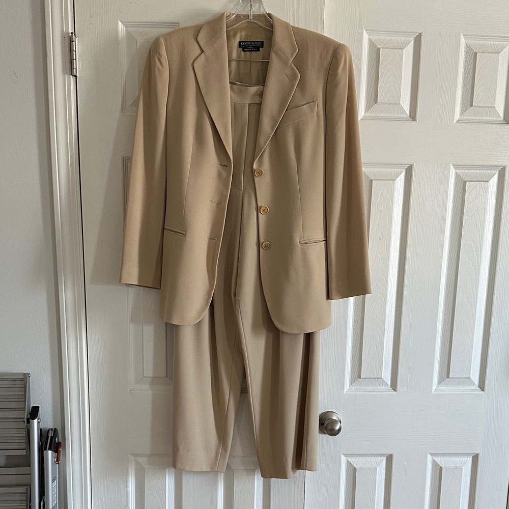 Giorgio Armani Beige Suit Set